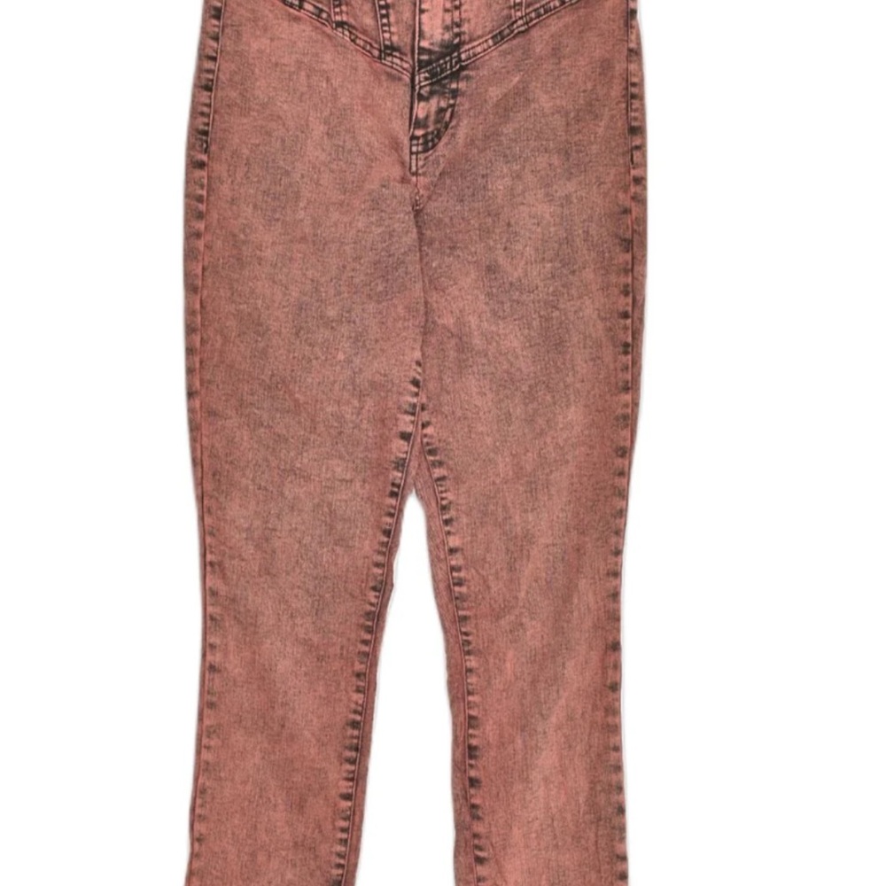 Guess Pink/Brown Jeggings with Vintage Washed Texture